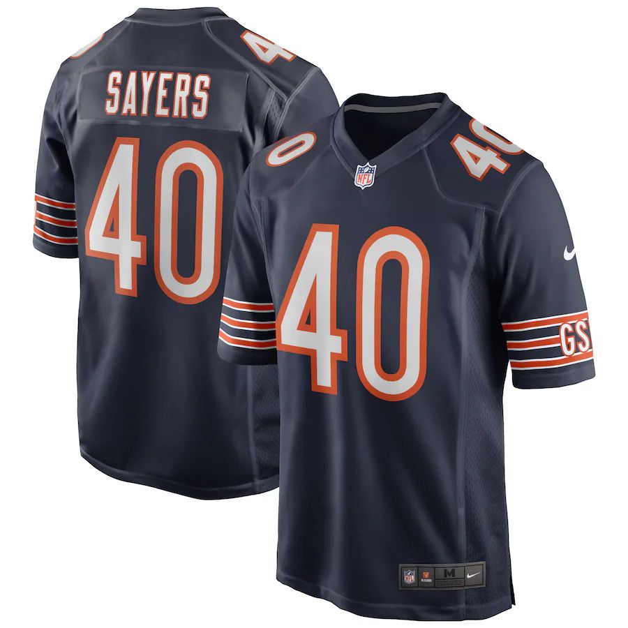 Men Chicago Bears #40 Gale Sayers Nike Navy Game Retired Player NFL Jersey->chicago bears->NFL Jersey